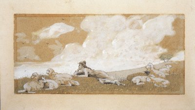 Girl and Sheep by Winslow Homer
